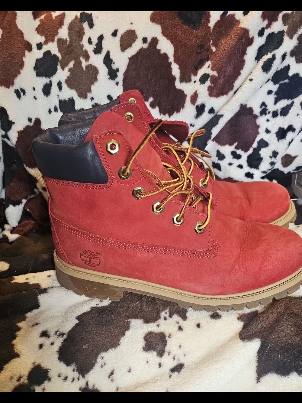 Timberland Red Suede 6-Inch Waterproof Boots